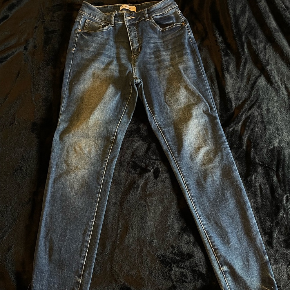 Classic Women's Dark Blue High-Rise Jeans